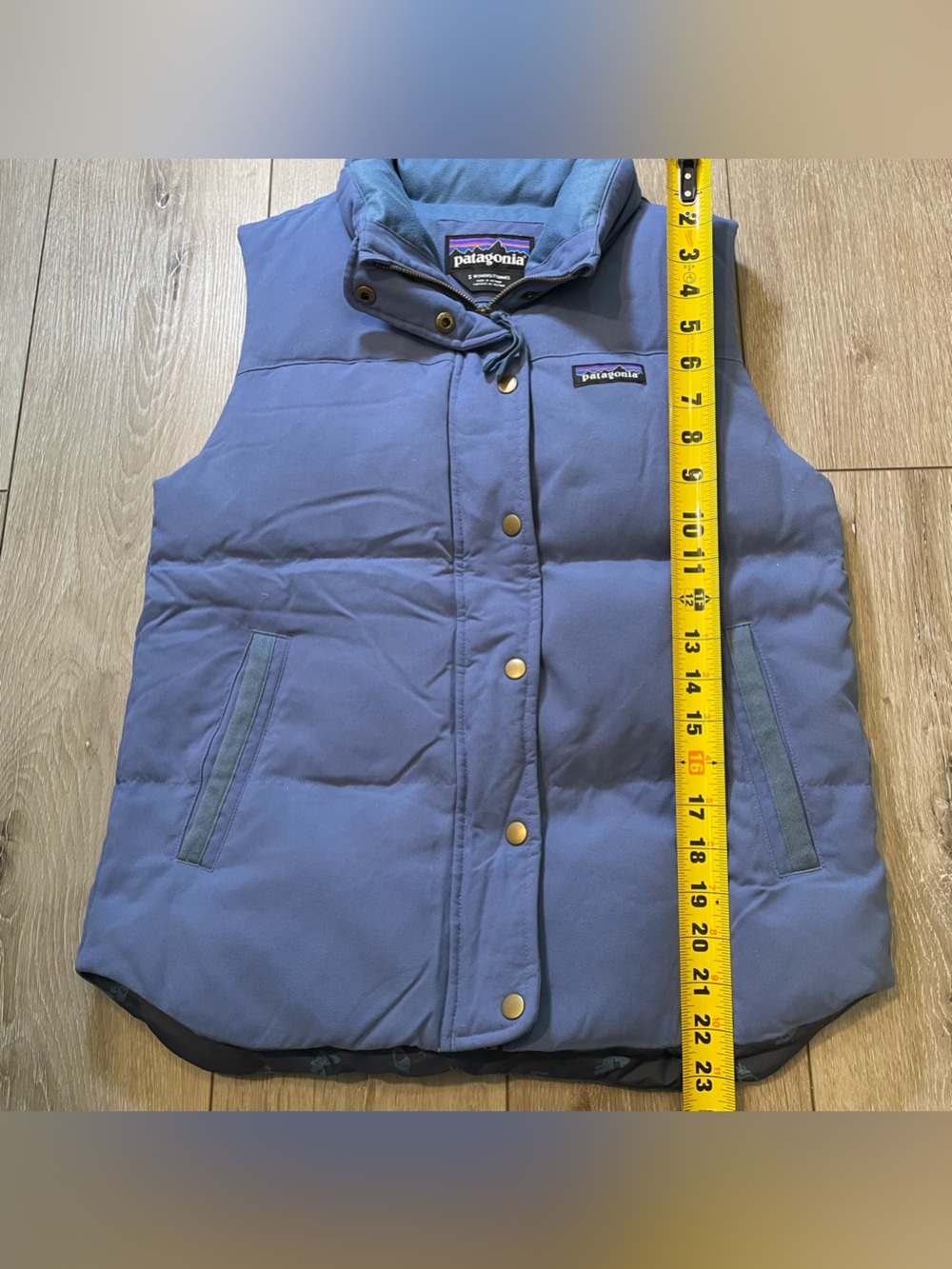 Patagonia Bivy Vest Woolly Blue Gorpcore Vintage Style Puffer Women’s S - Picture 6 of 6